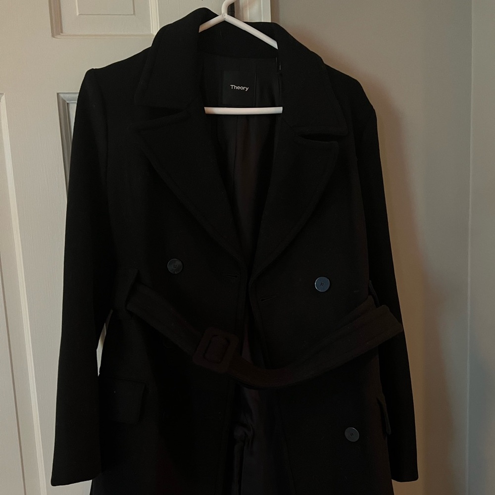 Theory Double-Breasted Wool Coat
